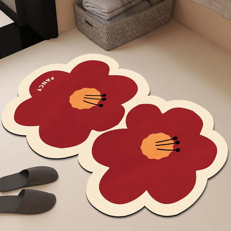 Floral Shaped Decorative Floor Mat