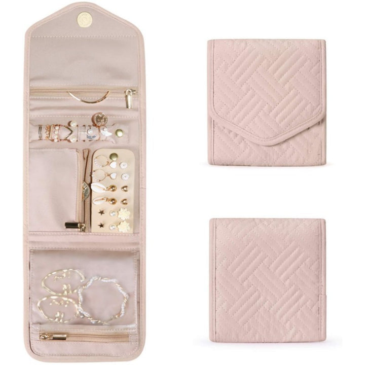 Cosmetic Organizer Bag with Foldable Design and Multiple Compartments Kalsten