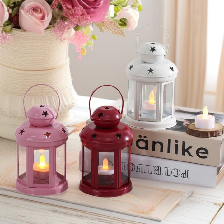 Mini Vintage Metal Star-Cut Tea Light Lantern Kalsten