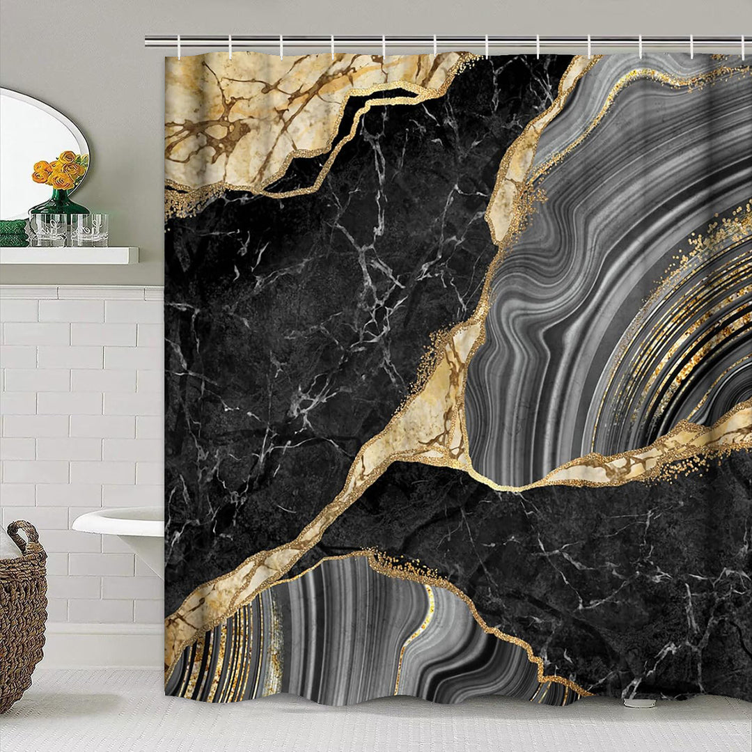Artistic Marble Texture Shower Curtain Kalsten