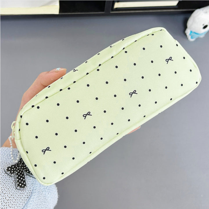 Polka Dot Patterned Pencil Case