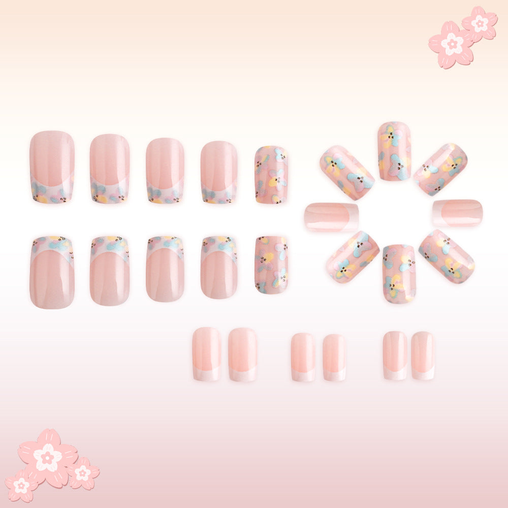 Floral Design Press-On Nails Kalsten