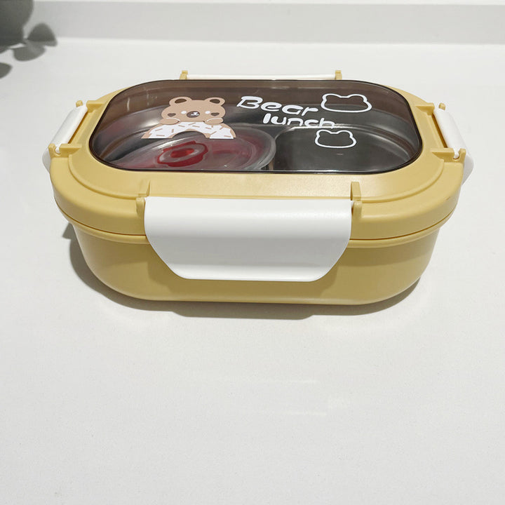 Bear-Themed Multi-Compartment Lunch Box