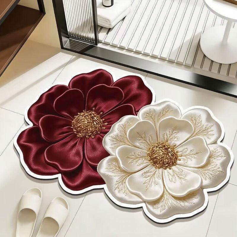 Luxurious Floral Bath Mat Kalsten