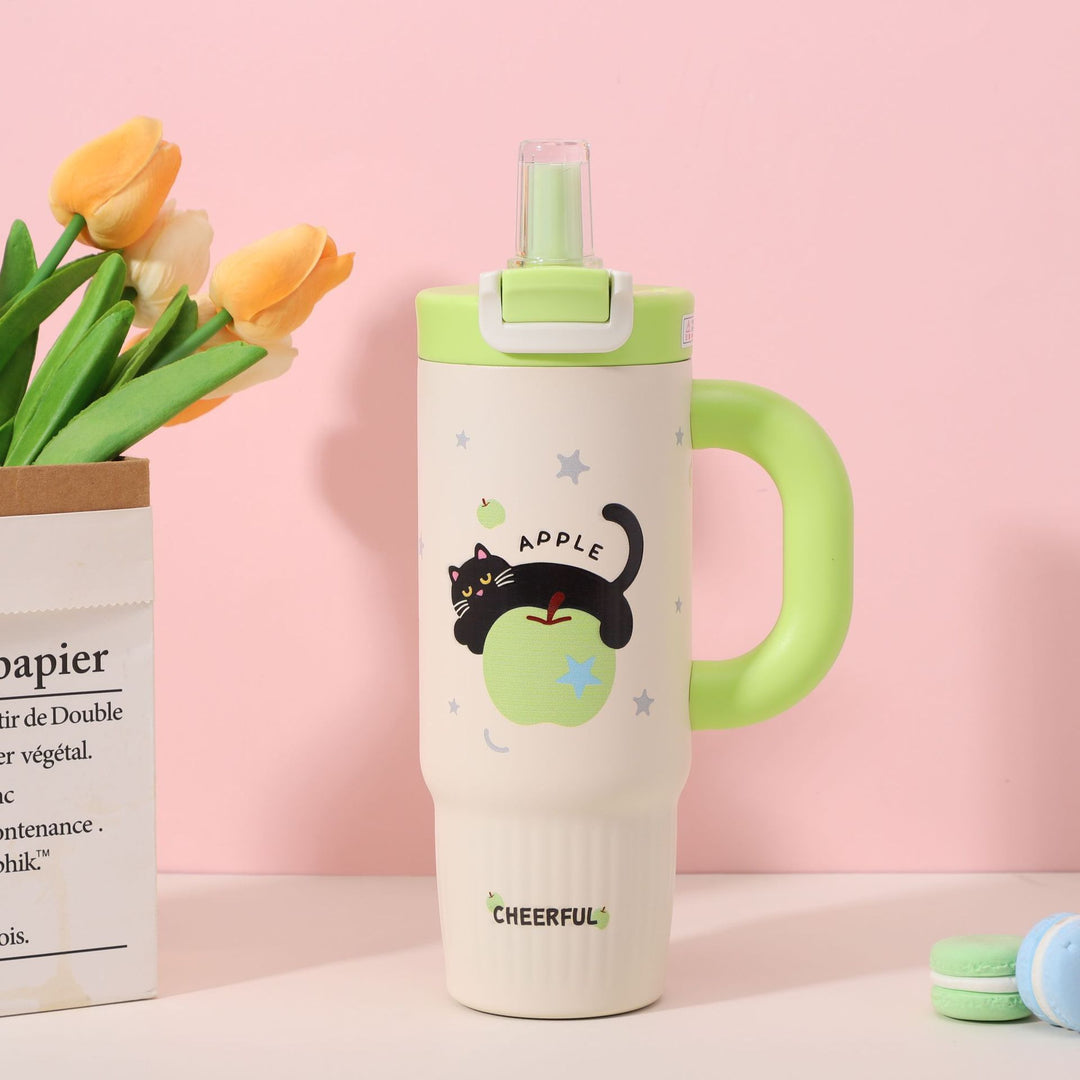 Cartoon-Printed Insulated Travel Mug Kalsten