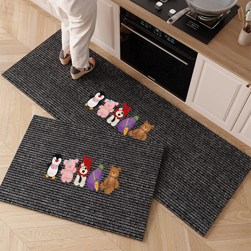 Cartoon-Themed Anti-Fatigue Kitchen Mat