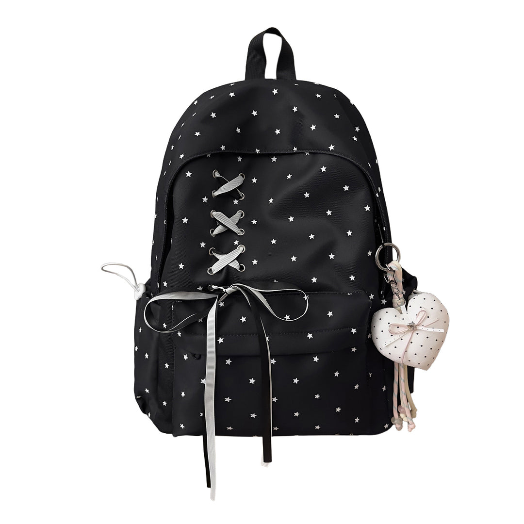 Star Print Decorative School Backpack Kalsten