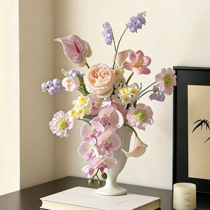 Elegant Lifelike Floral Arrangement for Home Decor