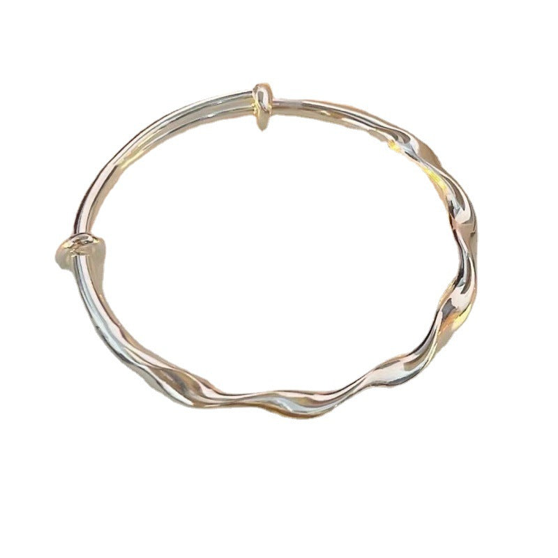 Fashion-forward Twisted Metal Bangle Bracelet Kalsten