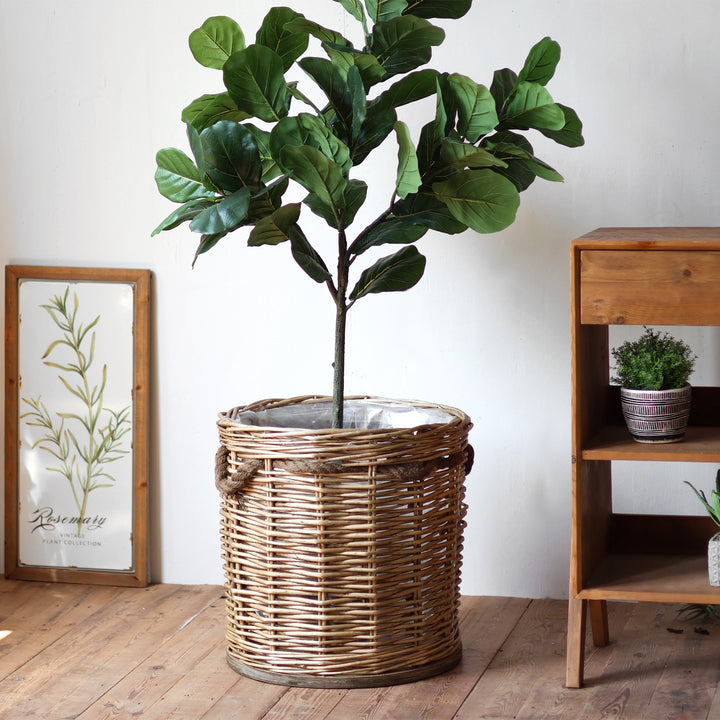 Handcrafted laundry basket with weaving Kalsten