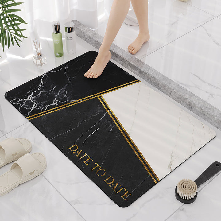 Elegant Marble Design Bathroom Mat Kalsten