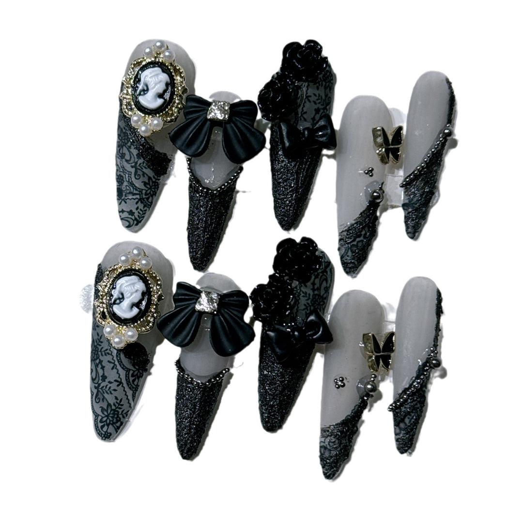 Gothic-Inspired Decorative Nail Art Collection