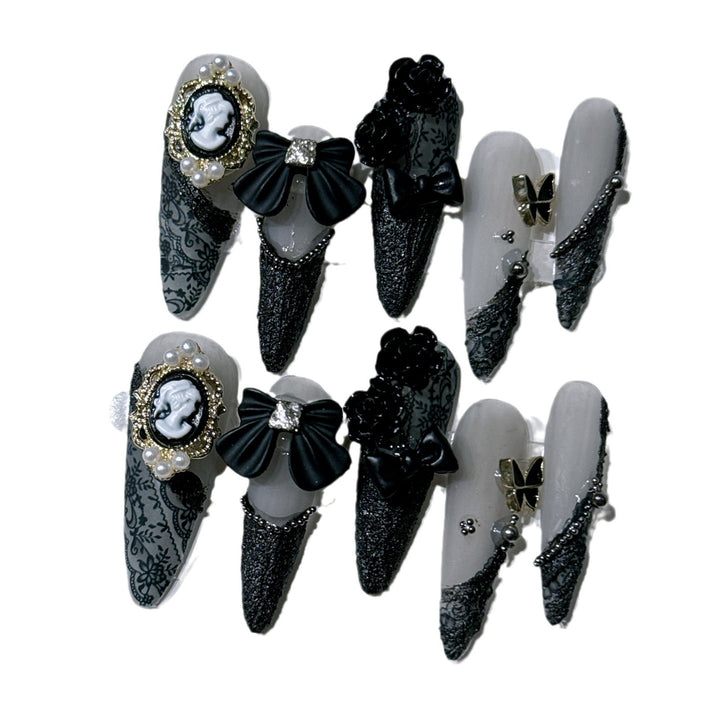 Gothic-Inspired Decorative Nail Art Collection