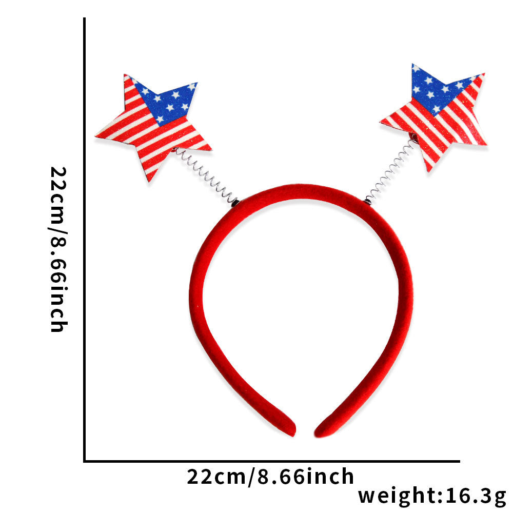 Ladies' festive hairband with pom poms, star embellishments, and glitter tinsel Kalsten