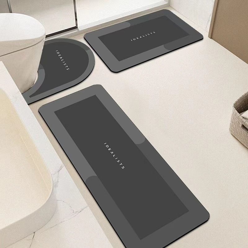 Modern Minimalist Bathroom Mat Set Kalsten