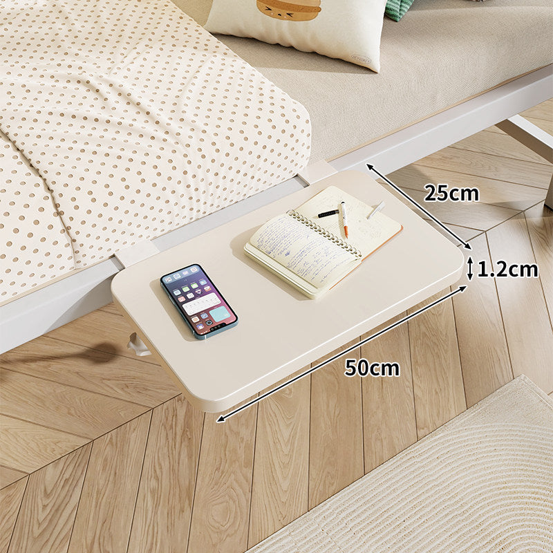 Clamp-On Floating Bedside Shelf with Bamboo Top and Slim Profile