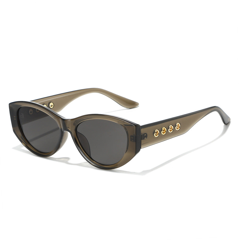 Cat-Eye Sunglasses with Decorative Gold Accents Kalsten