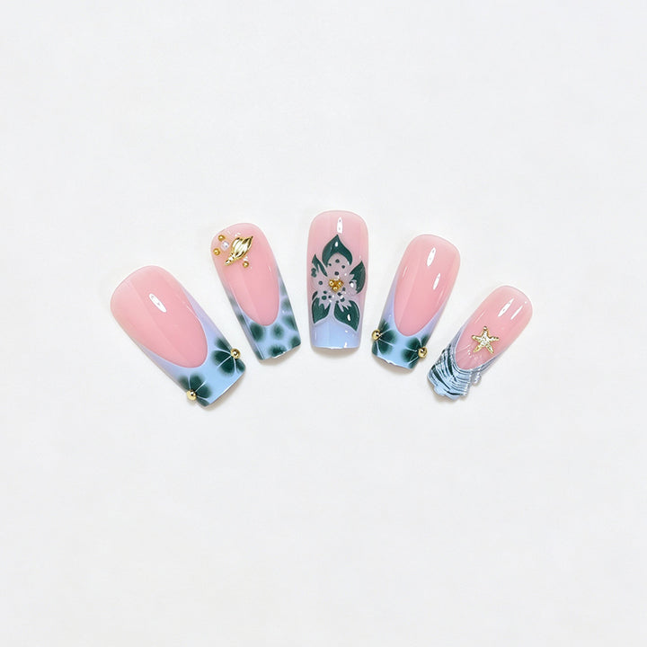 Artistic Long Acrylic Nail Extensions Kalsten