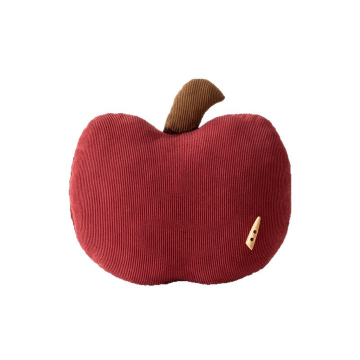 Decorative apple cuddle pillow made of plush and cord with stem Kalsten