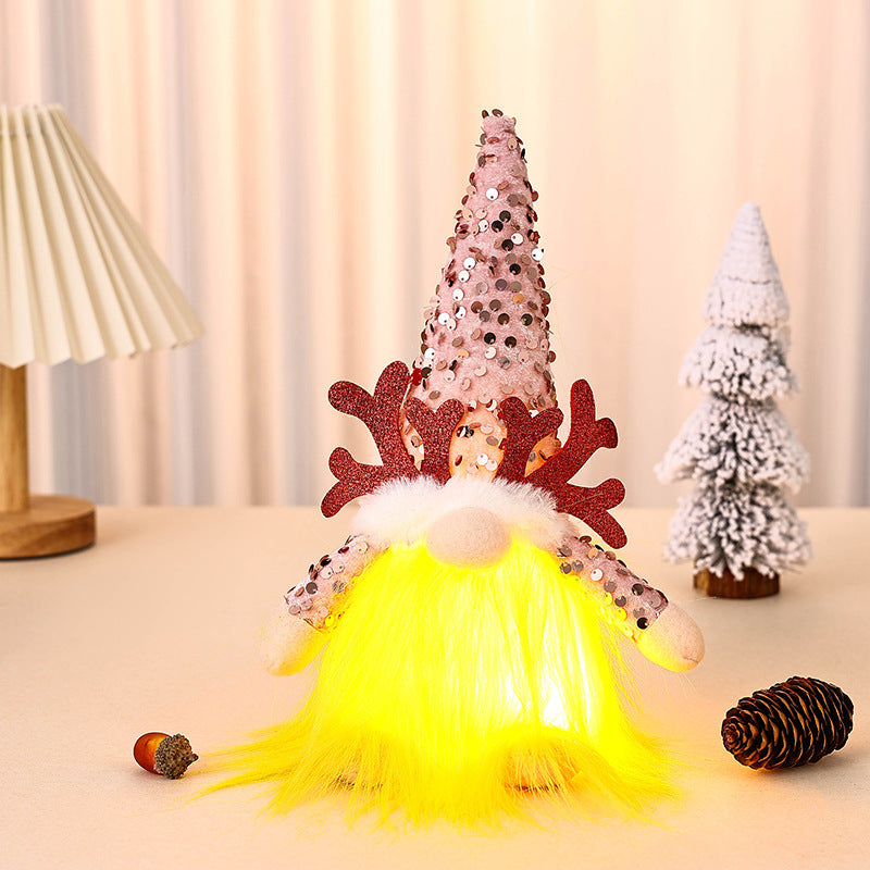Decorative Christmas gnome figure with LED lighting Kalsten