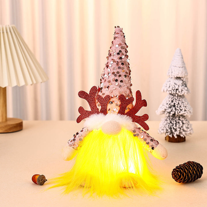 Decorative Christmas gnome figure with LED lighting Kalsten