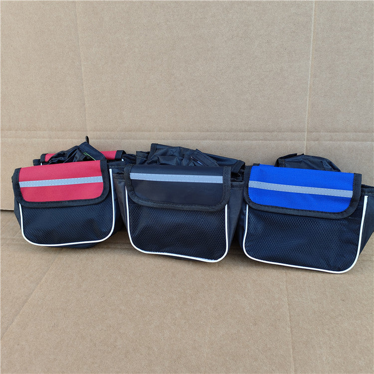 compact waterproof bicycle handlebar bag with reflective safety strip and quick release mount Kalsten