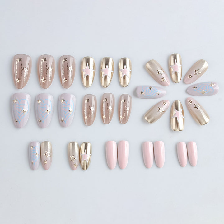 Star-Embellished Press-On Nail Set Kalsten