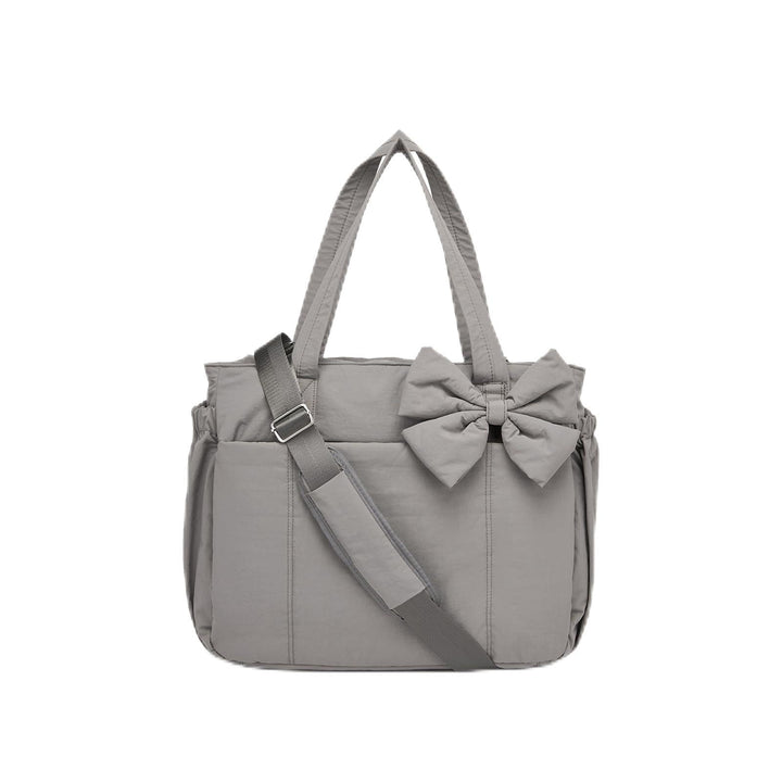 Practical tote bag with retractable shoulder strap and fashionable bow Kalsten