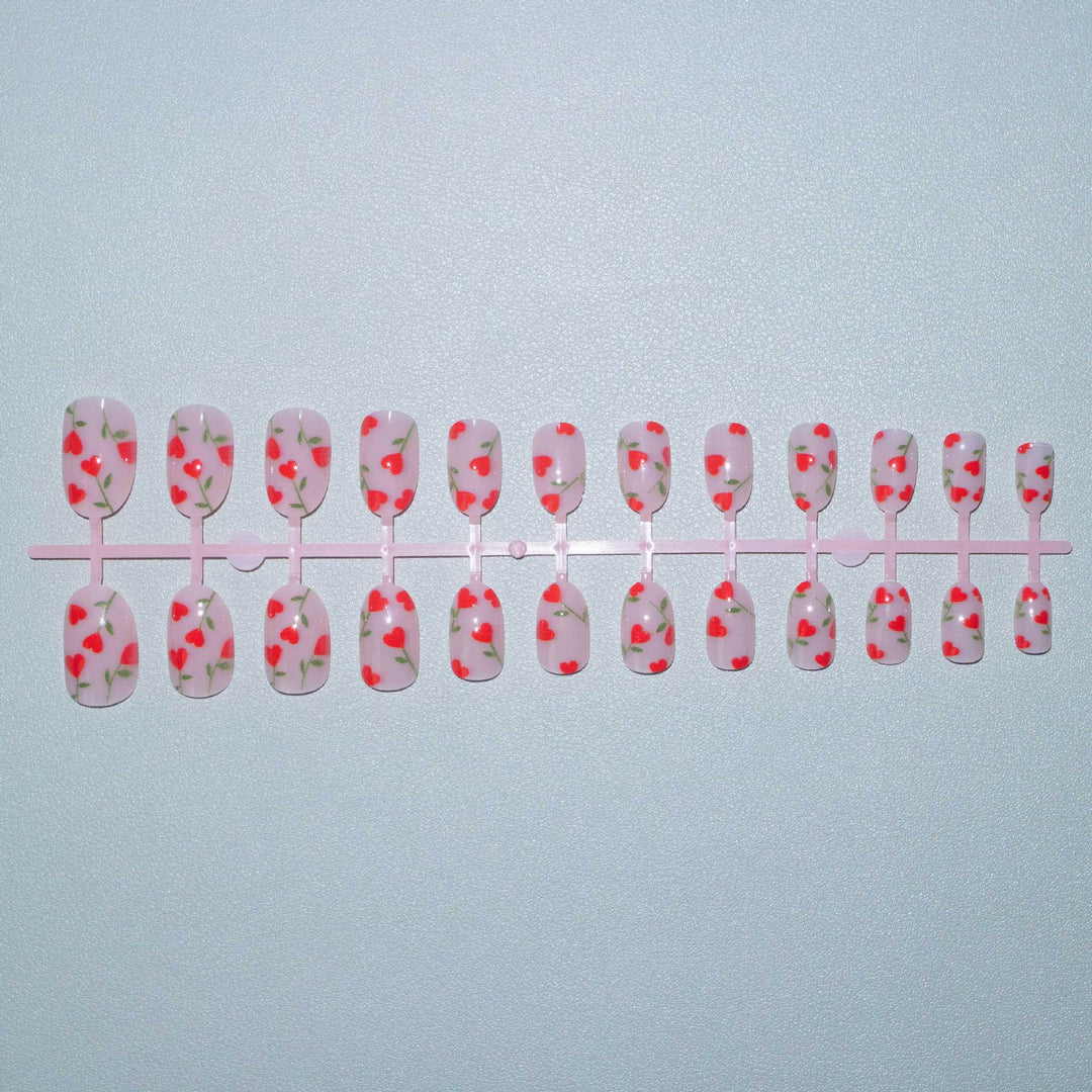 Floral Heart Accent Nail Art Kit