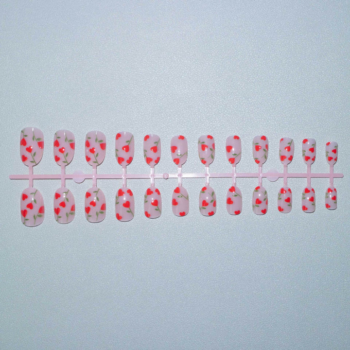 Floral Heart Accent Nail Art Kit