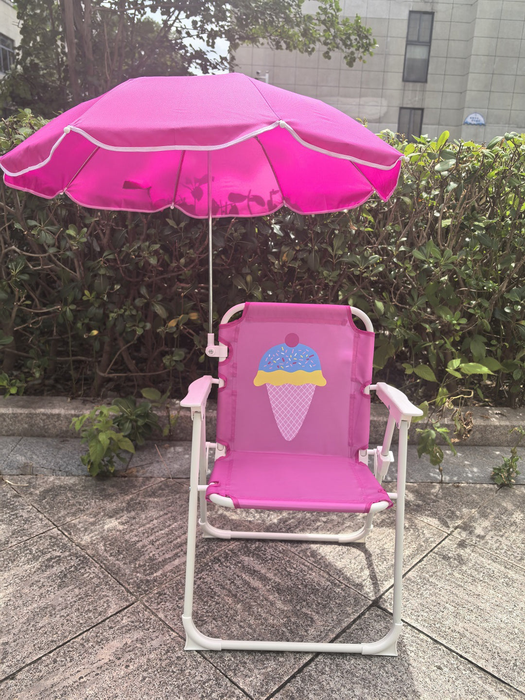 Ladies high chair with sun protection and animal motif Kalsten