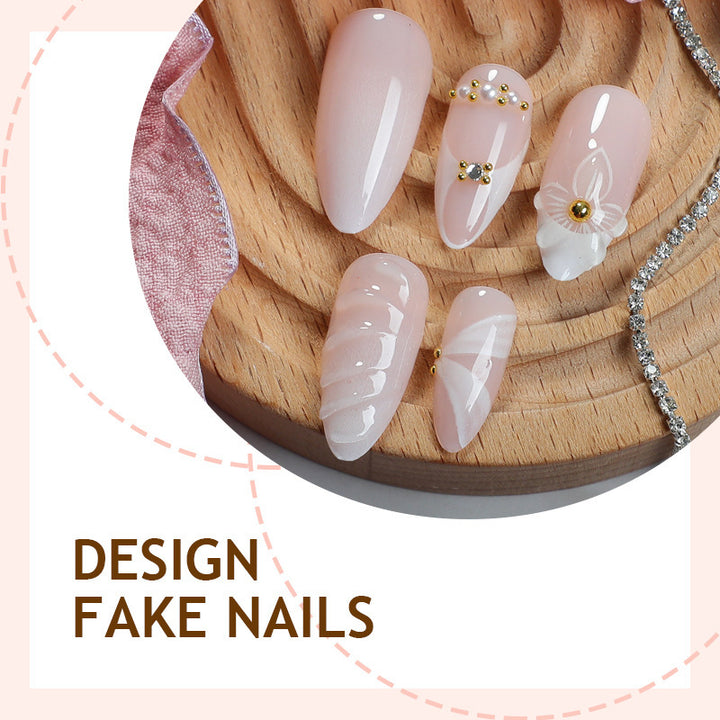 Acrylic nail set with luxurious and stylish decorations Kalsten