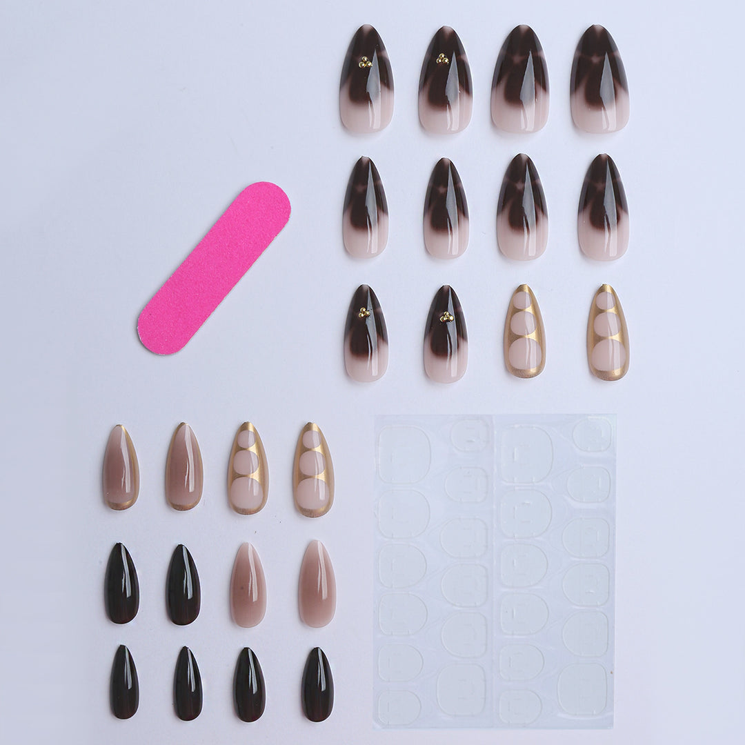 Artificial nails with luxurious style elements Kalsten