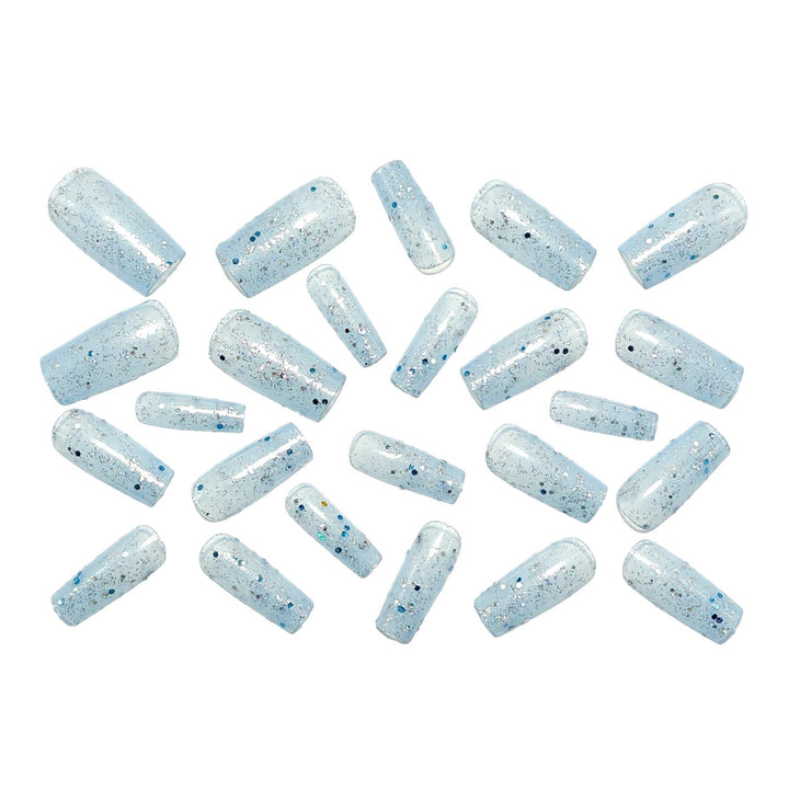 Glamorous artificial nails with exciting glitter effect Kalsten