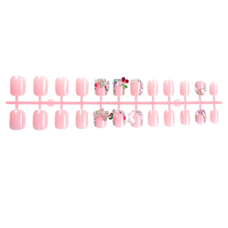 Acrylic nail set with sparkling 3D elements Kalsten