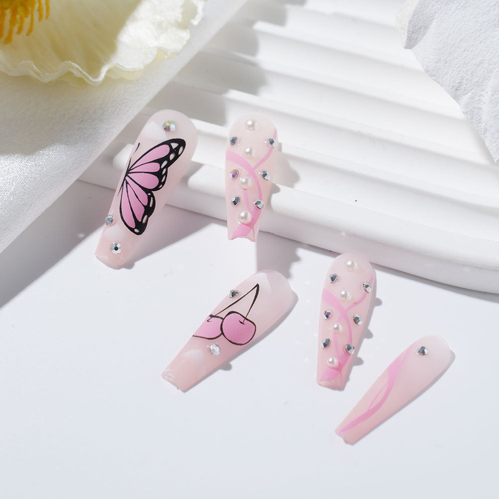 Artistic Butterfly Press-On Nail Set Kalsten
