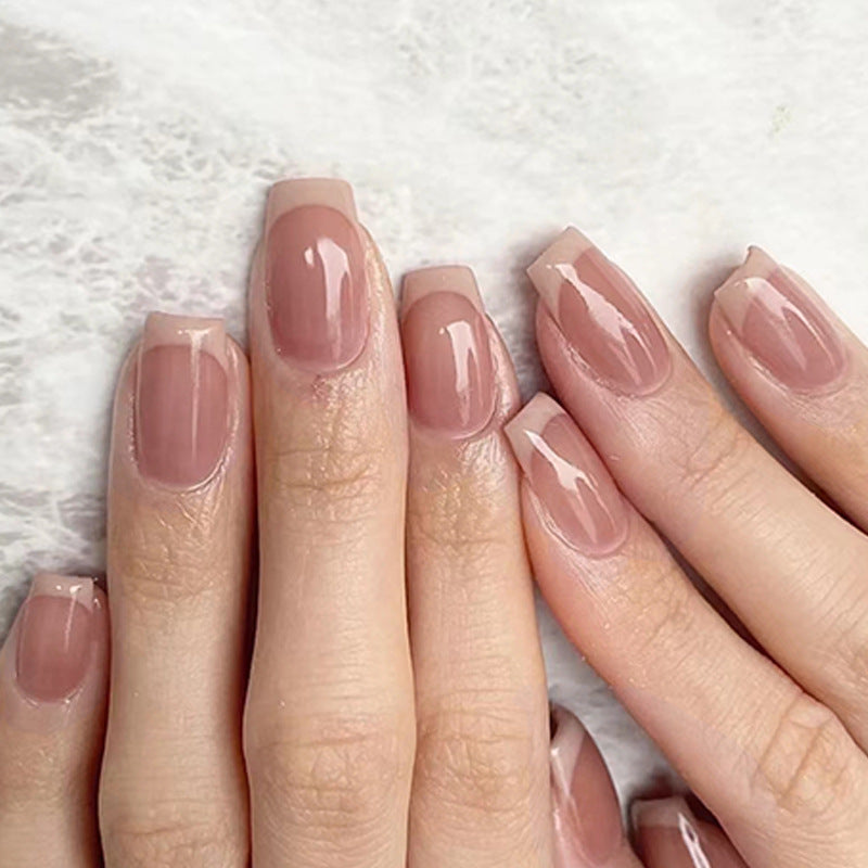 Classic French Tip Press-On Nail Set Kalsten