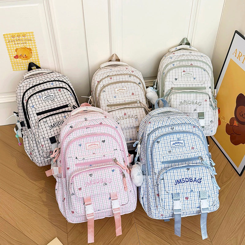 Cute Heart-Embellished Casual Backpack Kalsten