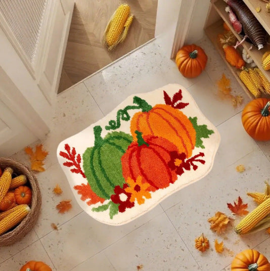 Pumpkin Theme Bath Mat