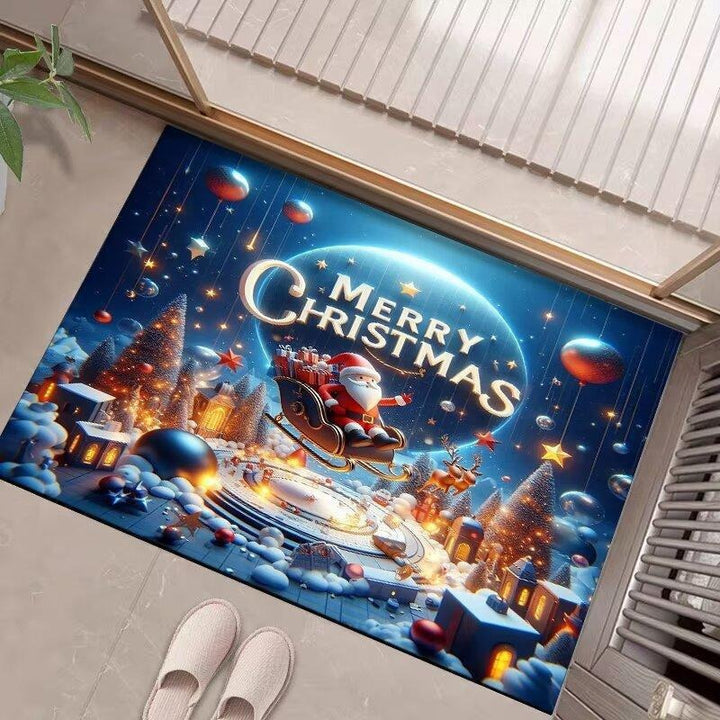 Festive Christmas-Themed Entrance Mat