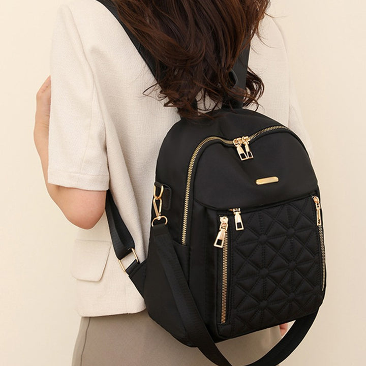 Stylish Quilted Nylon Backpack Kalsten