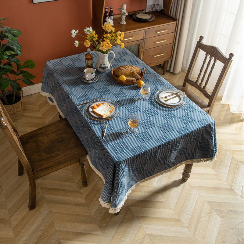 Textured Checkered Table Cover