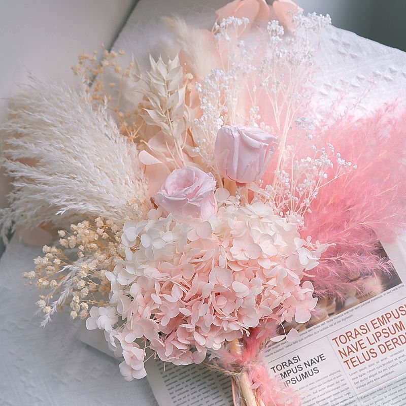 Dried Flower Bouquet with Decorative Accents