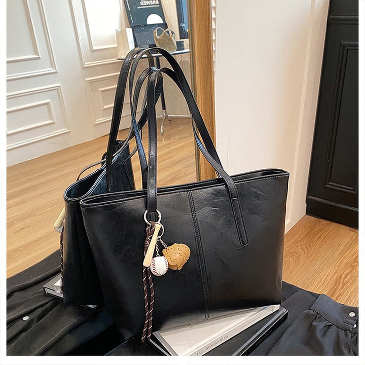 Classic Structured Faux Leather Tote