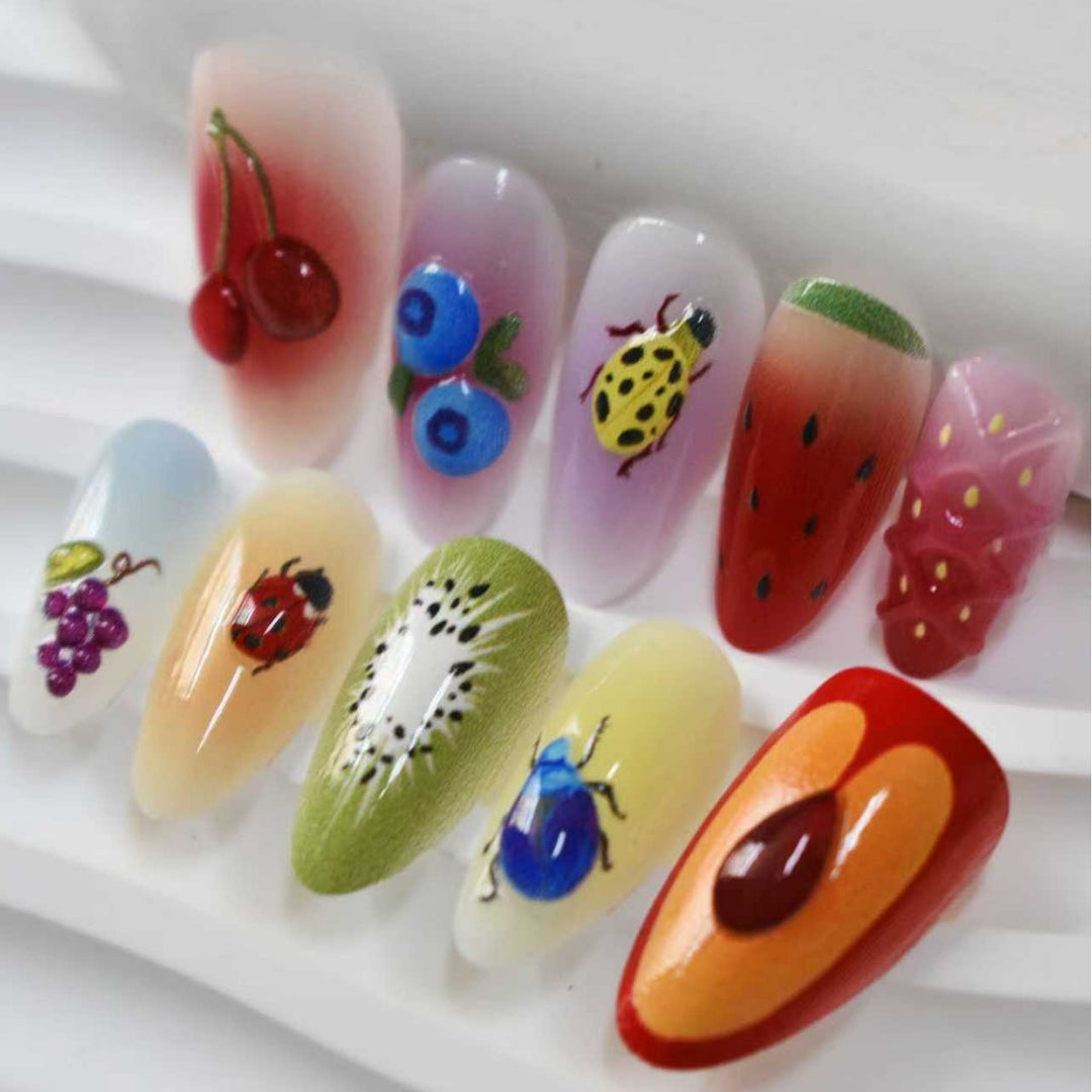 Artistic 3D Fruit Nail Design Kalsten