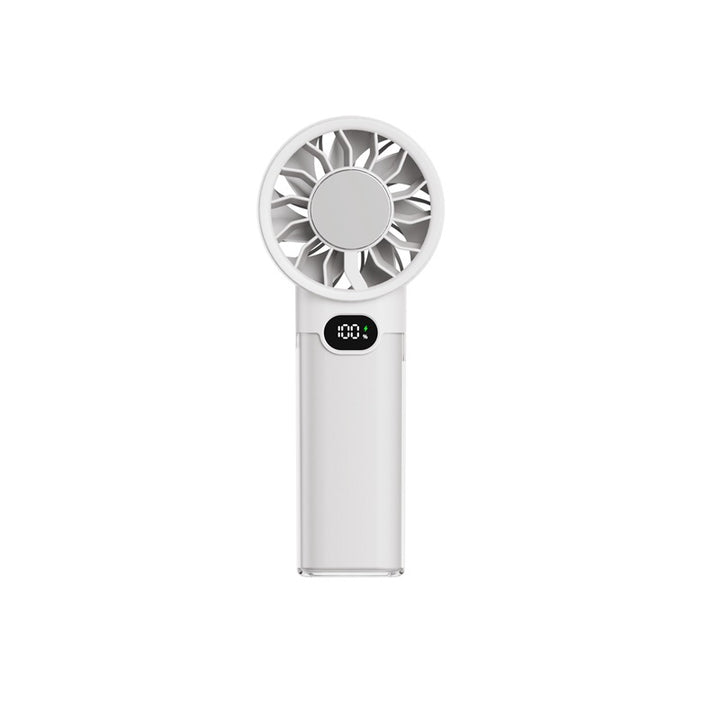Unisex Handheld Rechargeable Cooling Fan with Smart LED Display Kalsten