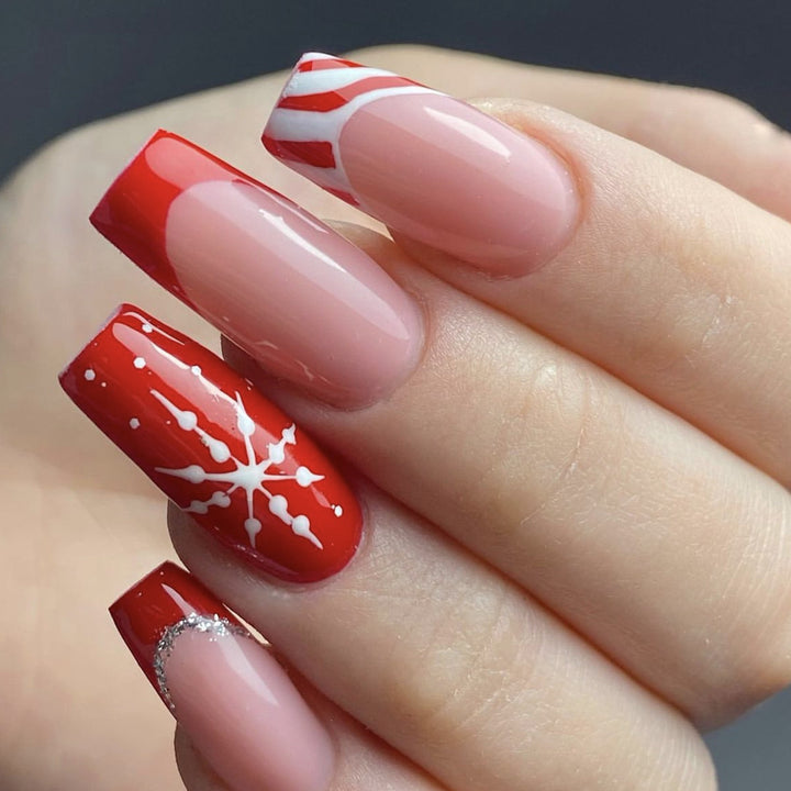 Seasonal Holiday-Themed Acrylic Nail Art Extensions Kalsten