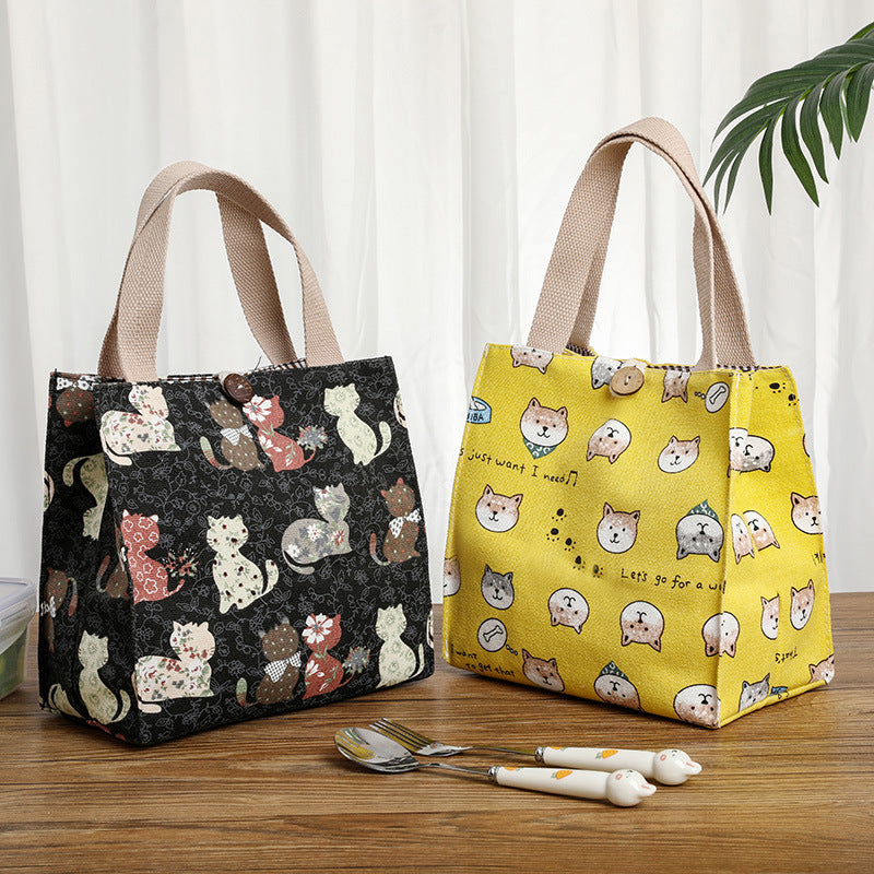 Cute Cat-Themed Storage Tote Kalsten