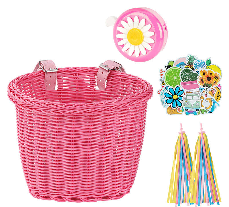 Decorative Woven Bicycle Storage Basket Kalsten