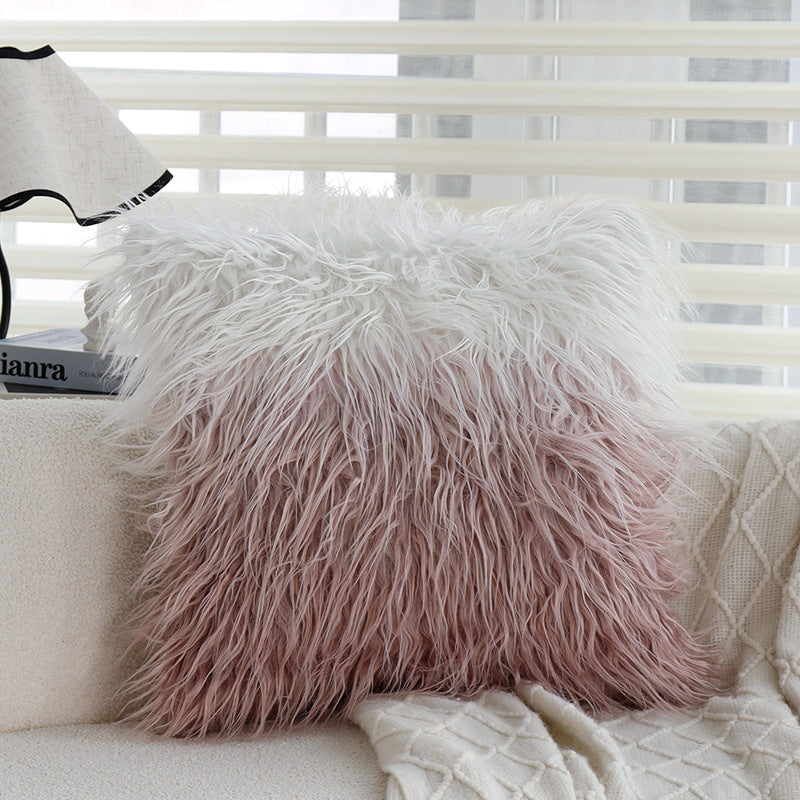 Square decorative cushion cover with finely woven tree jacquard and velvety piping Kalsten